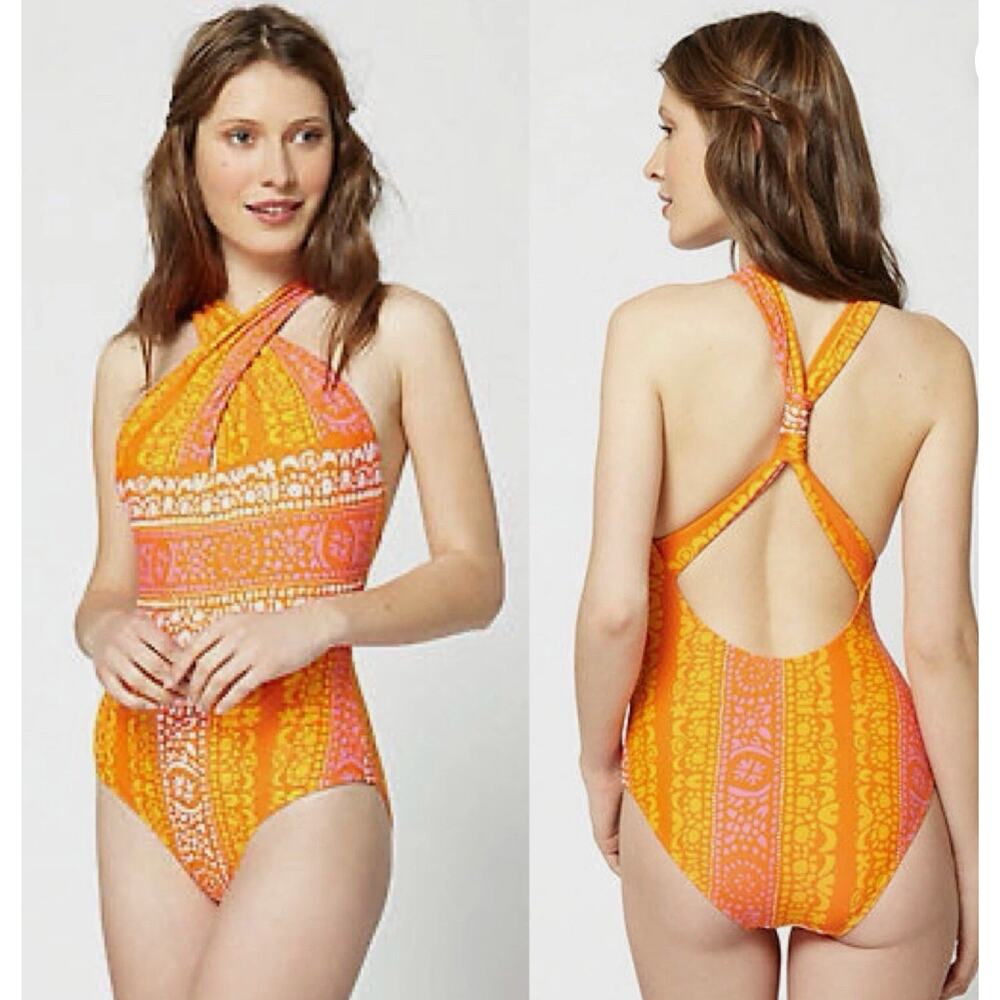 Anthropologie Marimekko Lilka Pidot Maillot One Piece Swimsuit Women's S Small